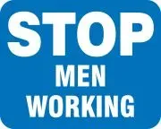 Accuform FRR354RD Railroad Clamp Sign: Stop - Men Working (1)