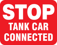 Accuform FRR365RD Railroad Clamp Sign: Stop - Tank Car Connected (0)