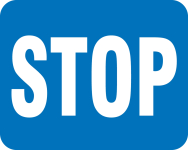Accuform FRR392BU Railroad Clamp Sign: Stop (0)