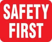 Accuform FRR393BU Railroad Clamp Sign: Safety First (2)