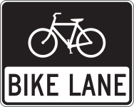 Accuform FRR679RA Bicycle & Pedestrian Sign: Bike Lane (0)
