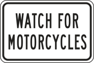Accuform FRR789DP Traffic Sign: Watch For Motorcycles (0)
