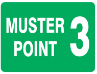Accuform FRR9153RA Fire & EmergencySafety Sign: Muster Point (numbered) (0)