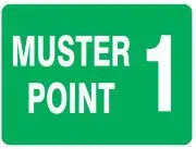 Accuform FRR9157RA Fire & EmergencySafety Sign: Muster Point (numbered) (1)