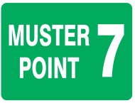 Accuform FRR9157RA Fire & EmergencySafety Sign: Muster Point (numbered) (0)