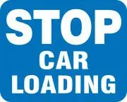 Accuform FRR955BU Railroad Clamp Sign: Stop - Car Loading (1)
