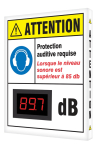 Accuform FRSCS605 OSHA Caution Industrial Decibel Meter Sign: Ear Protection Required When The Sound Is Greater Than 85 dB (0)