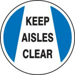 Accuform FRVPL909 20" x 24" x 1" Led Sign Projector: Keep Aisles Clear Red HS-Laminate (4)