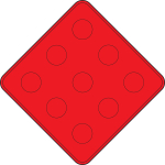 Accuform FRW916 Object Markers: Type 4 - End Of Roadway (Red On Red) (0)