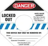 Accuform KDD362PR STOPOUT  Gate Valve Labels (1)