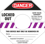 Accuform KDD362PR STOPOUT  Gate Valve Labels (0)