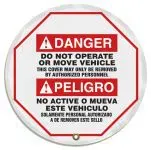 Accuform KDD712 STOPOUT Bilingual Steering Wheel Message Cover (1)