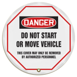 Accuform KDD822 OSHA Danger Steering Wheel Message Cover: Do Not Start Or Move Vehicle (0)