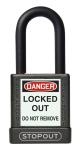 Accuform KDL701BK STOPOUT Plastic Body Aluminum Padlocks With Dielectric Poly-Wrap Steel Shackle (0)