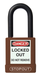 Accuform KDL701BR STOPOUT Plastic Body Aluminum Padlocks With Dielectric Poly-Wrap Steel Shackle (0)