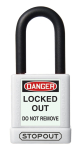 Accuform KDL701WT STOPOUT Plastic Body Aluminum Padlocks With Dielectric Poly-Wrap Steel Shackle (0)