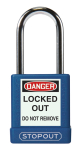 Accuform KDL820BU STOPOUT Plastic Body Aluminum Padlocks With Hardened Steel Shackle (0)