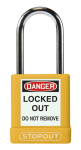 Accuform KDL820YL STOPOUT Plastic Body Aluminum Padlocks With Hardened Steel Shackle (0)