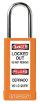 Accuform KDL884OR STOPOUT Plastic Body Aluminum Padlocks With Hardened Steel Shackle (0)