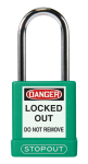 Accuform KDL891GN STOPOUT Plastic Body Aluminum Padlocks With Hardened Steel Shackle (0)