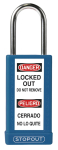 Accuform KDL895BU STOPOUT Plastic Body Aluminum Padlocks With Hardened Steel Shackle (0)
