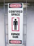 Accuform KLB468 Bilingual Ladder Shield OSHA Danger Wrap: Confined Space (1)