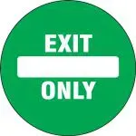 Accuform LADM204E Double-Sided Door Stickers: No Entry - Exit Only (1)