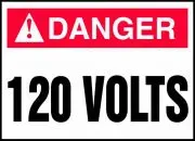 Accuform LELC170VSP ANSI Danger Electrical Safety Label: 120 Volts (1)