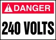 Accuform LELC172VSP ANSI Danger Electrical Safety Label: 240 Volts (1)