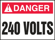 Accuform LELC172VSP ANSI Danger Electrical Safety Label: 240 Volts (0)