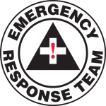 Accuform LHTL121 Hard Hat Stickers: Emergency Response Team (0)