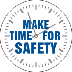 Accuform LHTL136 Hard Hat Stickers: Make Time For Safety (0)