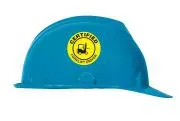 Accuform LHTL334 Hard Hat Stickers: Certified Forklift Driver (1)
