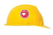 Accuform LHTL348 Hard Hat Stickers: CPR/First Aid Certified and Trained (1)