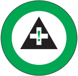 Accuform LHTL358 Hard Hat Stickers: First Aid (Pictogram) (0)