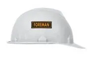 Accuform LHTL380 Hard Hat Stickers: Foreman (1)