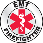 Accuform LHTL603 Emergency Response Reflective Helmet Sticker: EMT Firefighter (0)