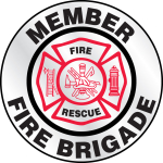 Accuform LHTL605 Emergency Response Reflective Helmet Sticker: Fire Brigade Member (0)