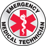 Accuform LHTL609 Emergency Response Reflective Helmet Sticker: Emergency Medical Technician (0)