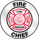 Accuform LHTL624 Emergency Response Reflective Helmet Sticker: Fire Rescue Fire Chief (0)