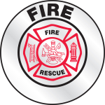 Accuform LHTL626 Emergency Response Reflective Helmet Sticker: Fire Rescue Fire (0)