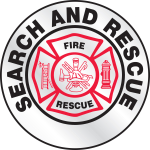 Accuform LHTL641 Emergency Response Reflective Helmet Sticker: Search and Rescue (0)