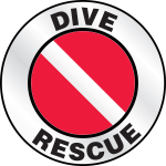 Accuform LHTL650 Emergency Response Reflective Helmet Sticker: Dive Rescue (0)