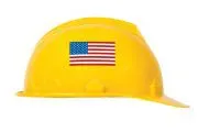 Accuform LHTL673 Hard Hat Stickers: American Flag (2)