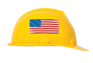 Accuform LHTL673 Hard Hat Stickers: American Flag (0)
