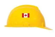 Accuform LHTL684 Hard Hat Stickers: Canadian Flag (Drapeau Canadien) (1)
