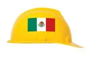 Accuform LHTL696 Hard Hat/Helmet Stickers: Mexican Flag (3)