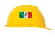 Accuform LHTL696 Hard Hat/Helmet Stickers: Mexican Flag (5)