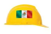 Accuform LHTL696 Hard Hat/Helmet Stickers: Mexican Flag (6)