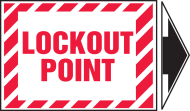 Accuform LLKT515 Lockout/Tagout Label: Lockout Point (With Arrow) (0)